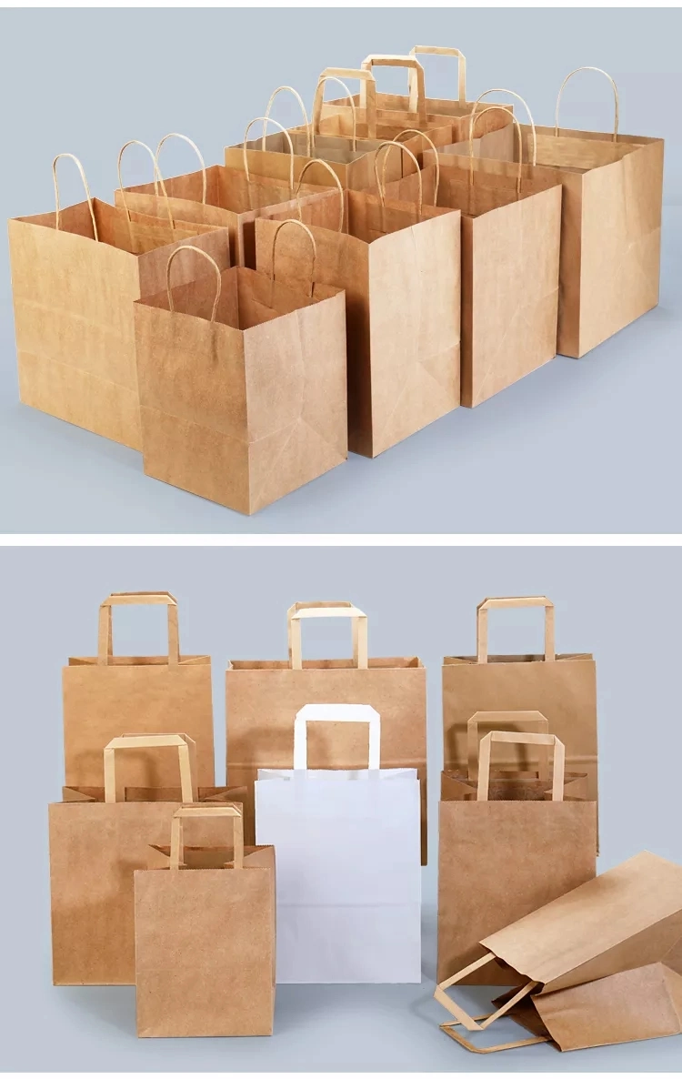 Hot Sales Eco-Friendly Food Grade Sos White Kraft Paper Bags