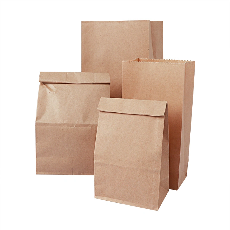 Sos Block Bottom White Pastry Snack Paper Shopping Bags