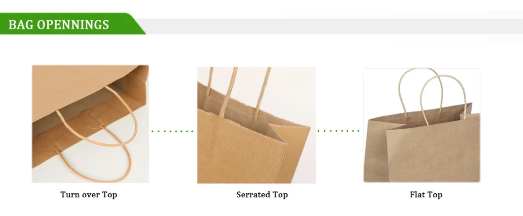 Recycled Brown Shopping Bag Plain Kraft Paper Takeaway Bag with Twisted Handle