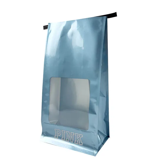 Saco de papel de PE biodegradável ecologicamente correto revestido com fundo de aperto para embalagem de alimentos