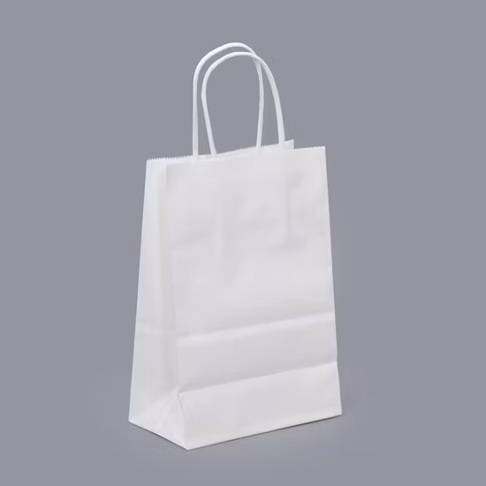 Sacos de papel pardo para embalagens de presentes para alimentos com alça recortada