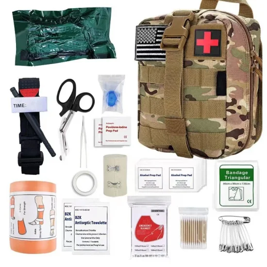 Equipamento de sobrevivência militar acampamento caminhadas ao ar livre bolsa tática sos kit de primeiros socorros