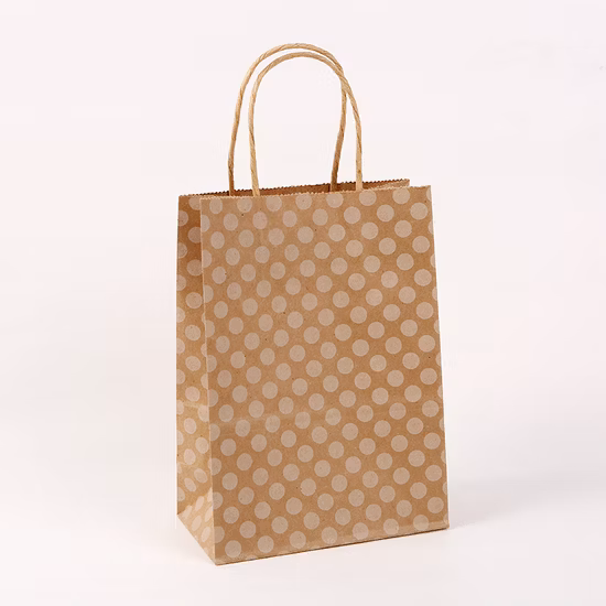 Saco de compras de papel kraft personalizado de fábrica da moda da China Saco de papel kraft personalizado
