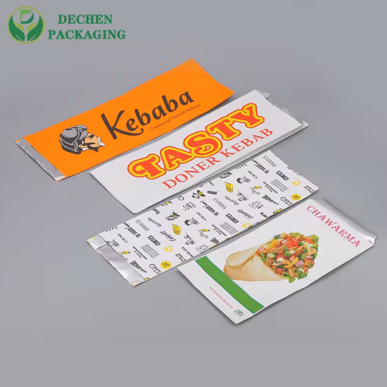 Saco de kebab de papel com forro para batatas fritas Sacos de papel alumínio para cozinhar